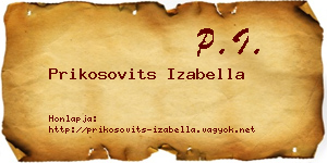 Prikosovits Izabella névjegykártya